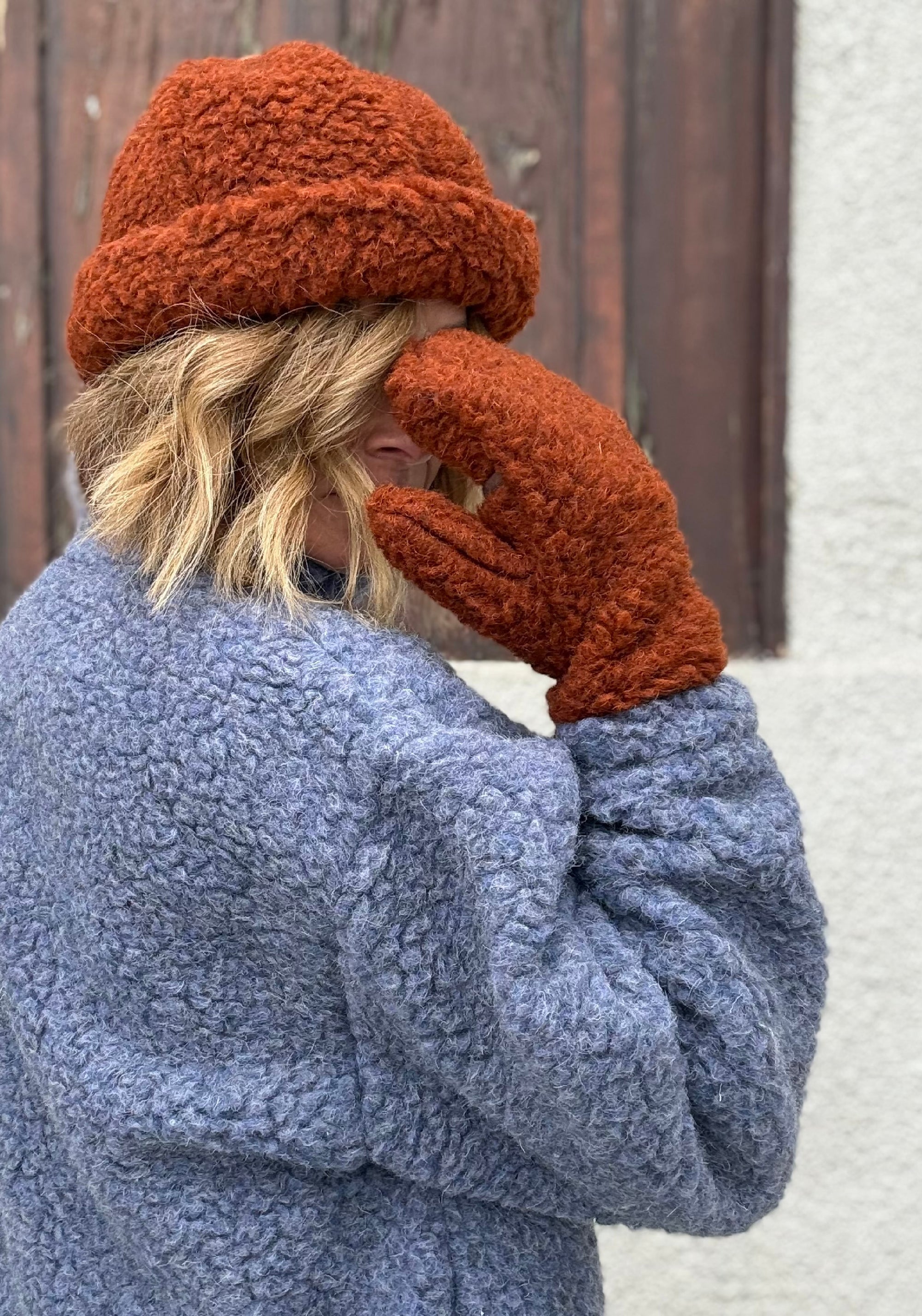Jachetă bomber oversize fleece din lână merinos - Teddy Baltic