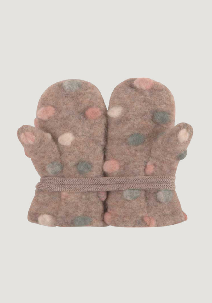 Mănuși din lână fiartă - Cashmere Dots