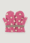 Mănuși din lână fiartă - Dusty Pink 1