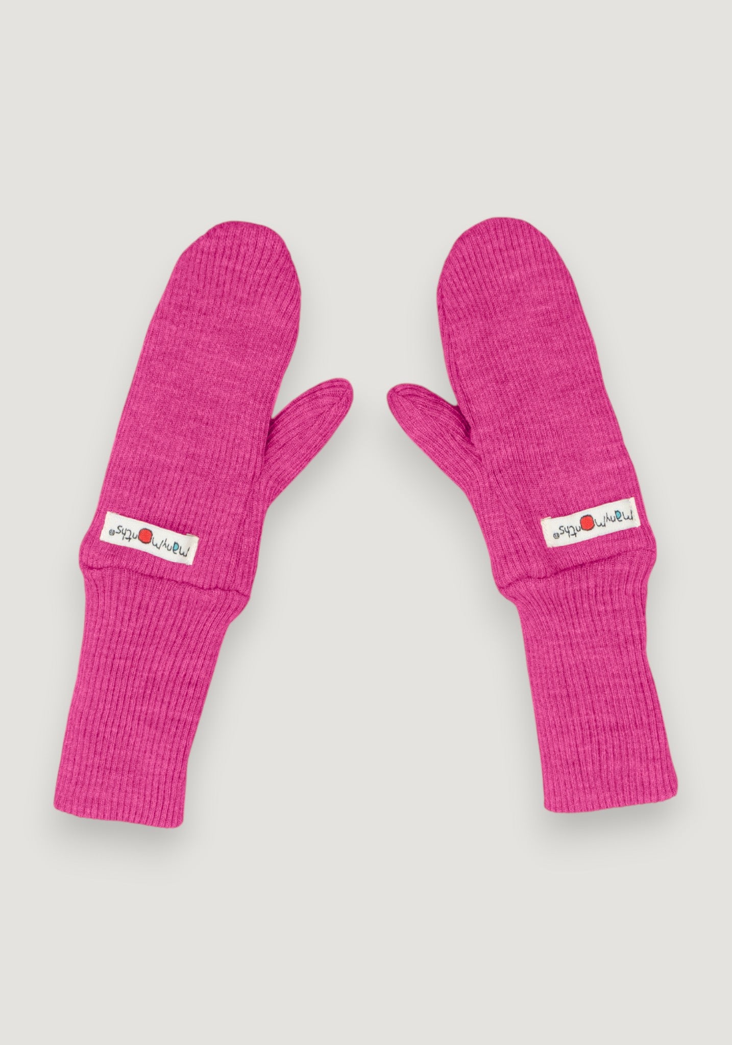Mănuși dublate din lână merinos - Nebula Pink