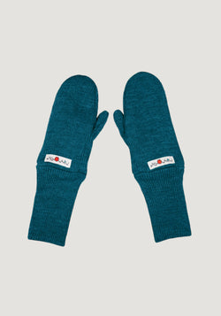 Mănuși dublate din lână merinos - Seabreeze Teal
