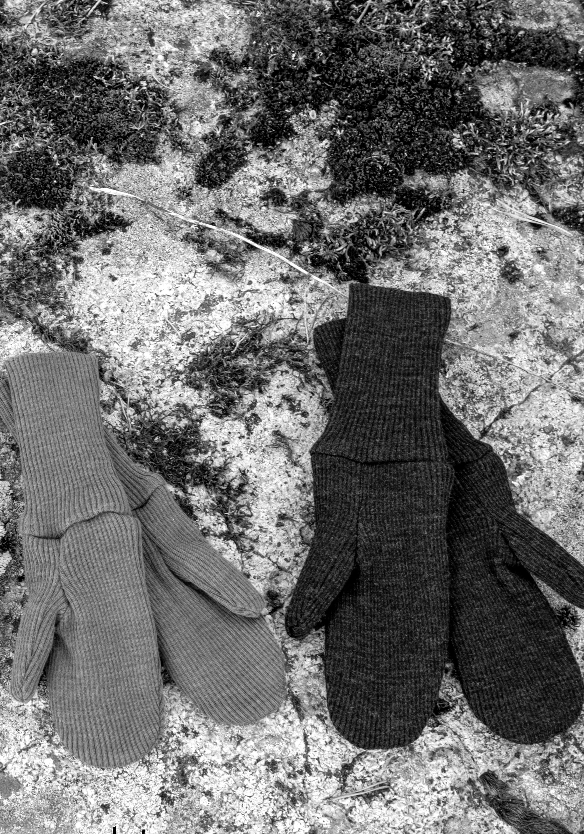 Mănuși dublate din lână merinos - Twilight Blue