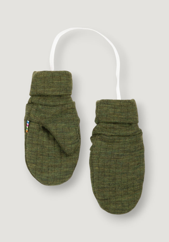 Mănuși dublate lână merinos - Basic Dark Olive 70-80