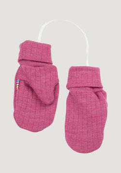 Mănuși dublate lână merinos - Basic Pink 70-80