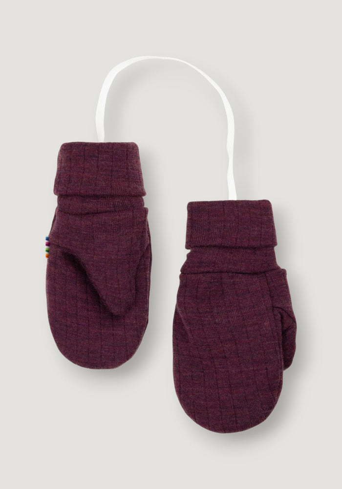 Mănuși dublate lână merinos - Basic Plum 70-80