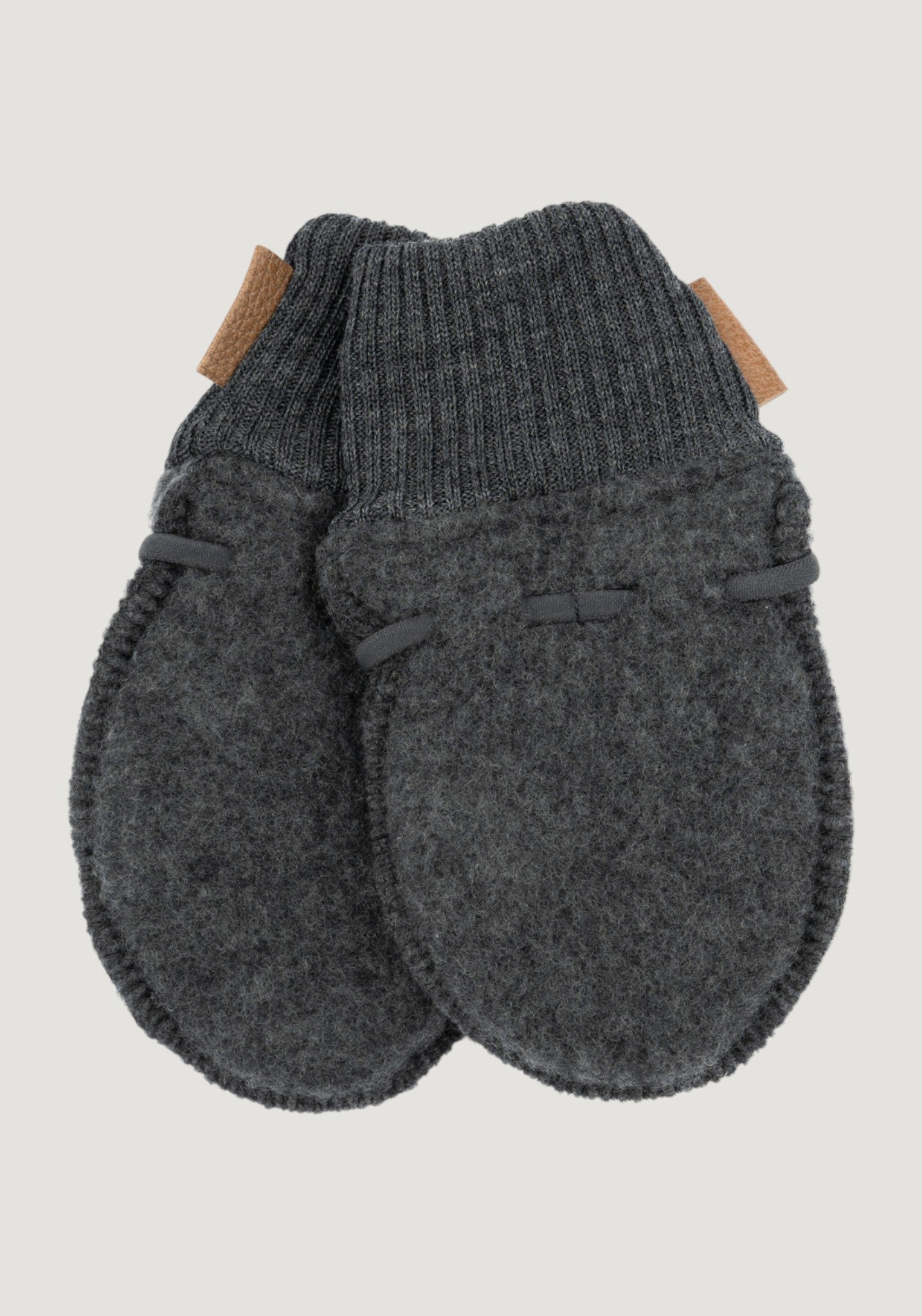 Mănuși fleece din lână merinos - Anthracite Melange