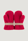 Mănuși fleece din lână merinos - Berry Red