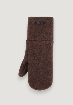 Mănuși fleece din lână merinos - Dark Brown