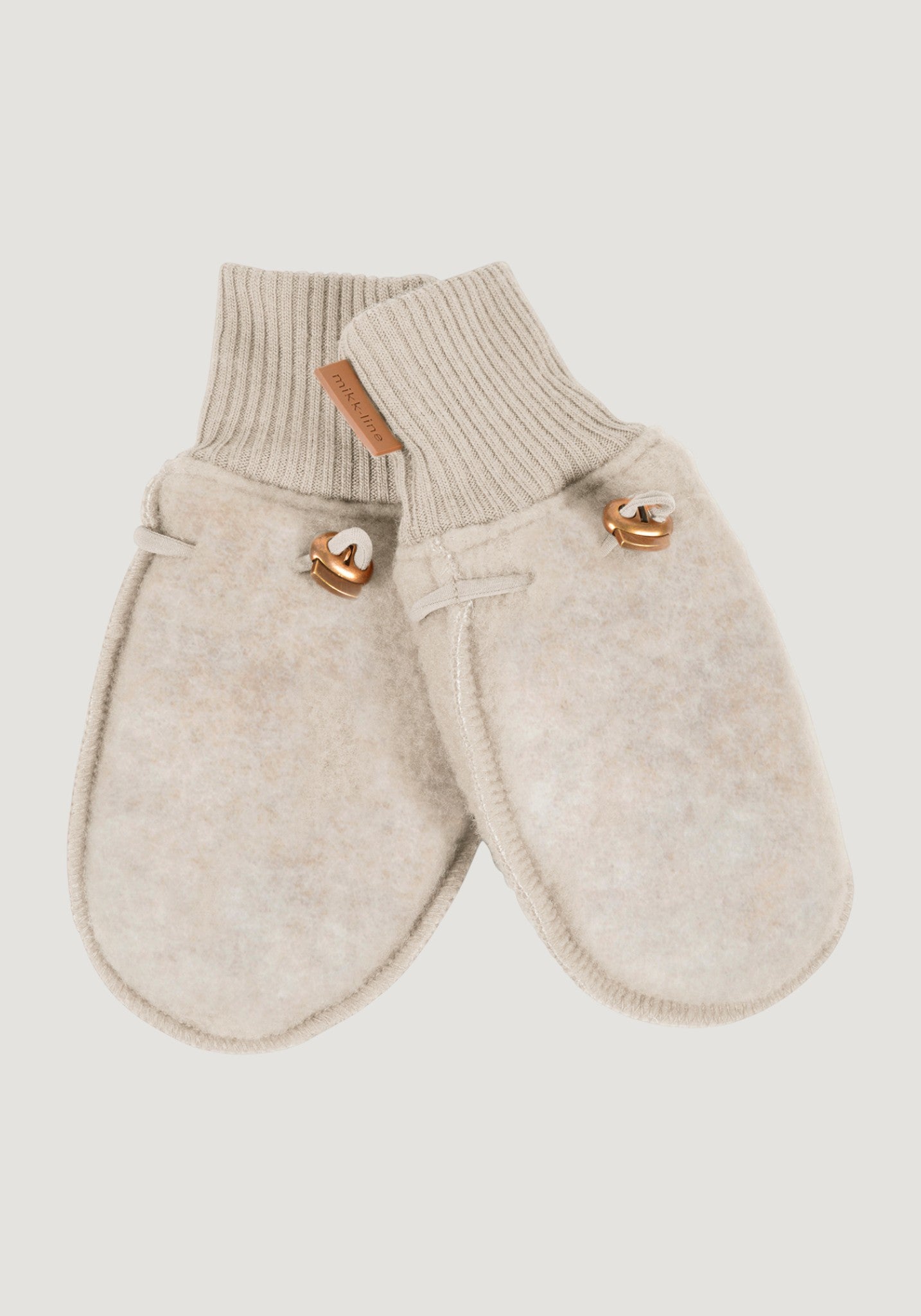 Mănuși fleece din lână merinos - Melange White