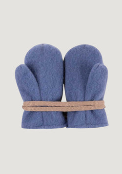 Mănuși fleece din lână merinos - Smoke Blue
