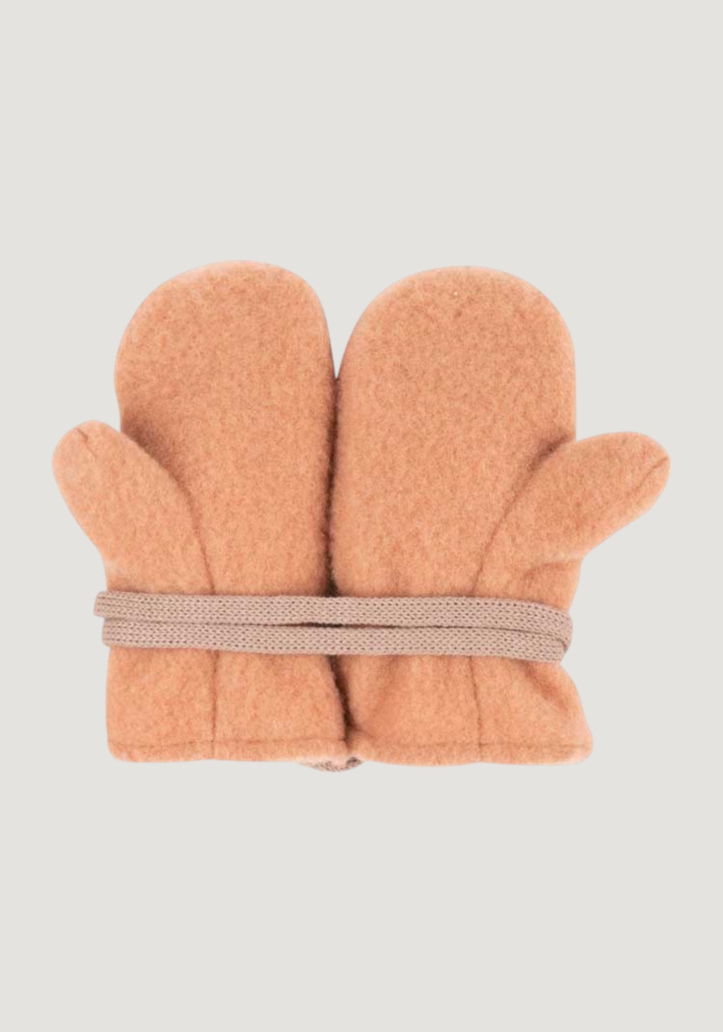 Mănuși fleece din lână merinos - Soft Caramel