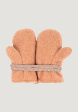 Mănuși fleece din lână merinos - Soft Caramel