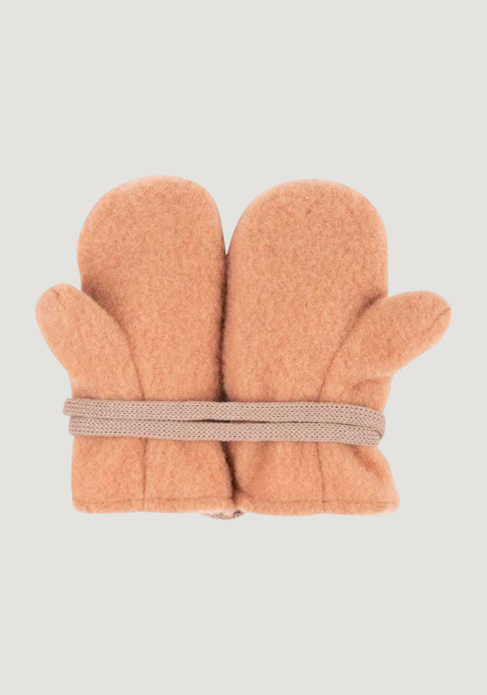 Mănuși fleece din lână merinos - Soft Caramel