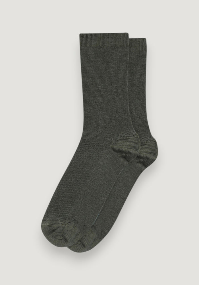 Șosete extrafine FineRib din lână merinos - Dusty Ivy 37-39
