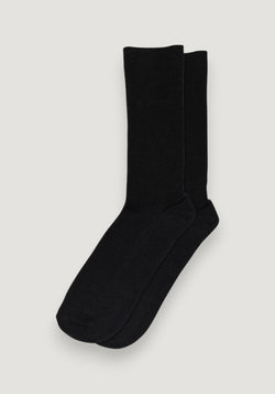 Șosete extrafine FineRib din lână merinos - Black 37-39