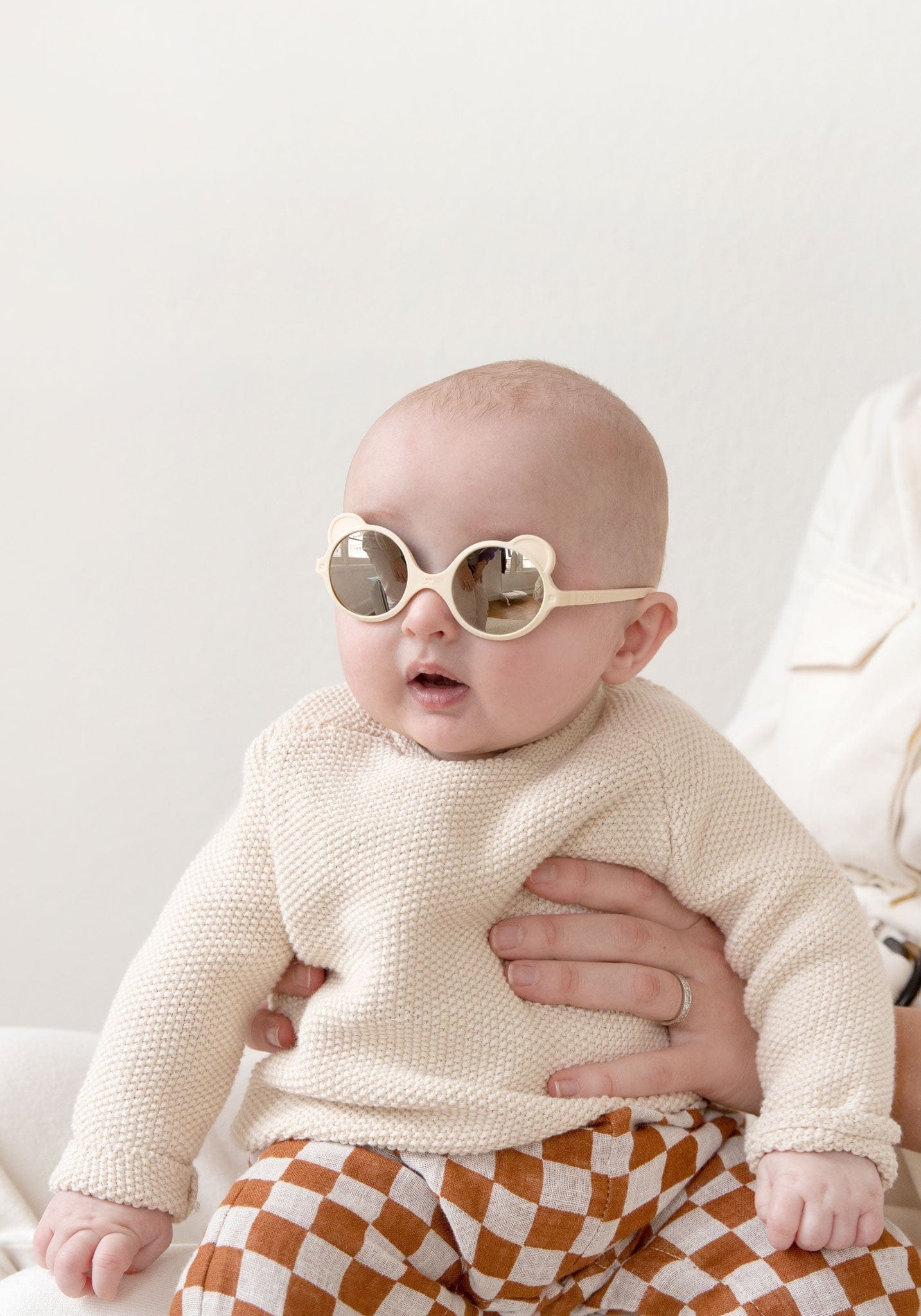 Ochelari de soare Mirror 0-4 ani - Ourson Cream Ki ET LA HipHip.ro