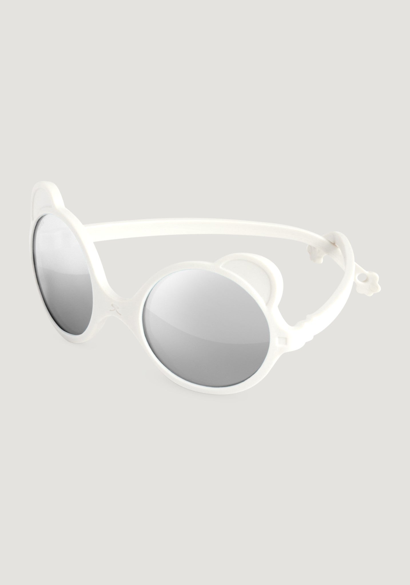 Ochelari de soare Mirror 0-4 ani - Ourson Elysee White Ki ET LA HipHip.ro