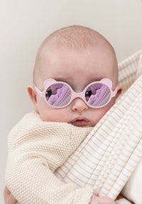 Ochelari de soare Mirror 0-4 ani - Ourson Light Pink Ki ET LA HipHip.ro