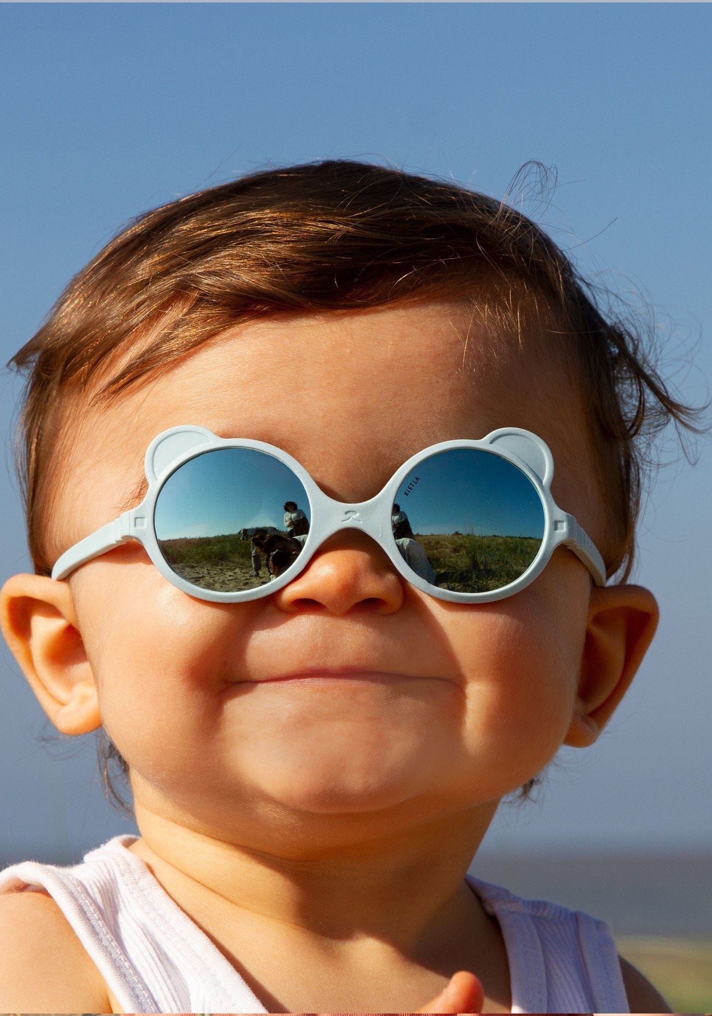 Ochelari de soare Mirror 0-4 ani - Ourson Sky Blue Ki ET LA HipHip.ro
