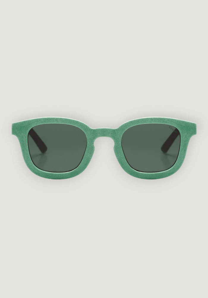 Ochelari de soare 4-8 ani - Square Bright Green Cream HipHip.ro