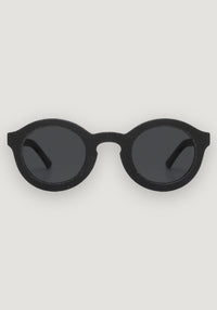 Ochelari de soare 4-8 ani - Round Black Cream HipHip.ro