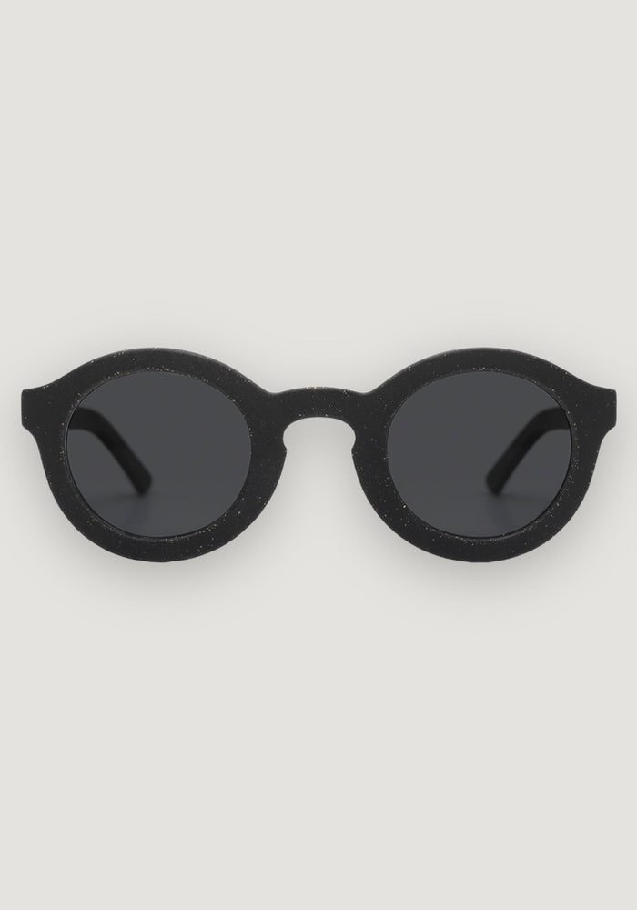 Ochelari de soare 4-8 ani - Round Black Cream HipHip.ro