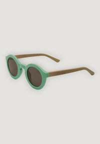 Ochelari de soare 4-8 ani - Round Bright Green Cream HipHip.ro