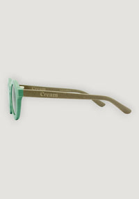 Ochelari de soare 4-8 ani - Round Bright Green Cream HipHip.ro