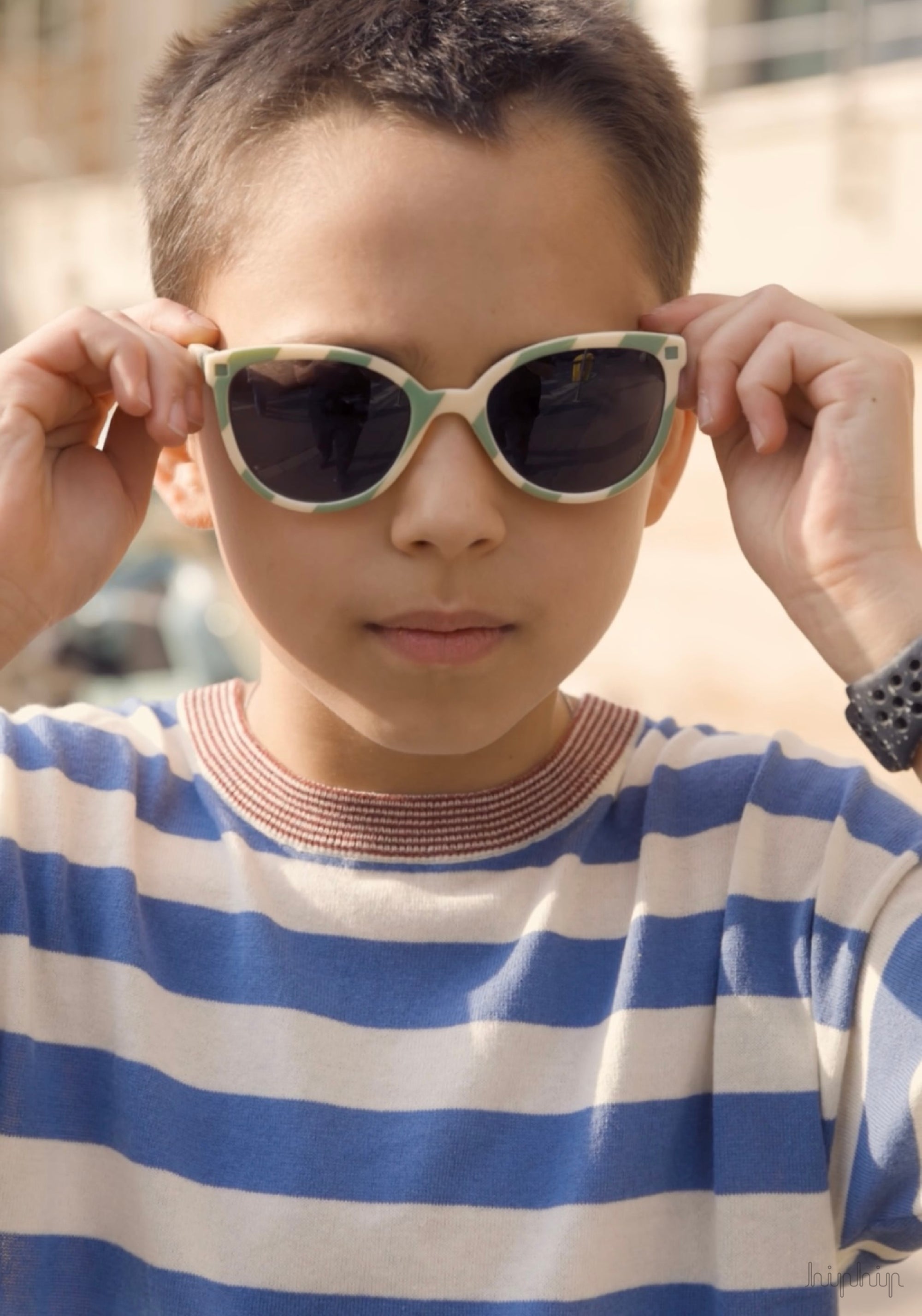 Ochelari de soare polarizați 4-9 ani - Butterfly Salvia Stripe