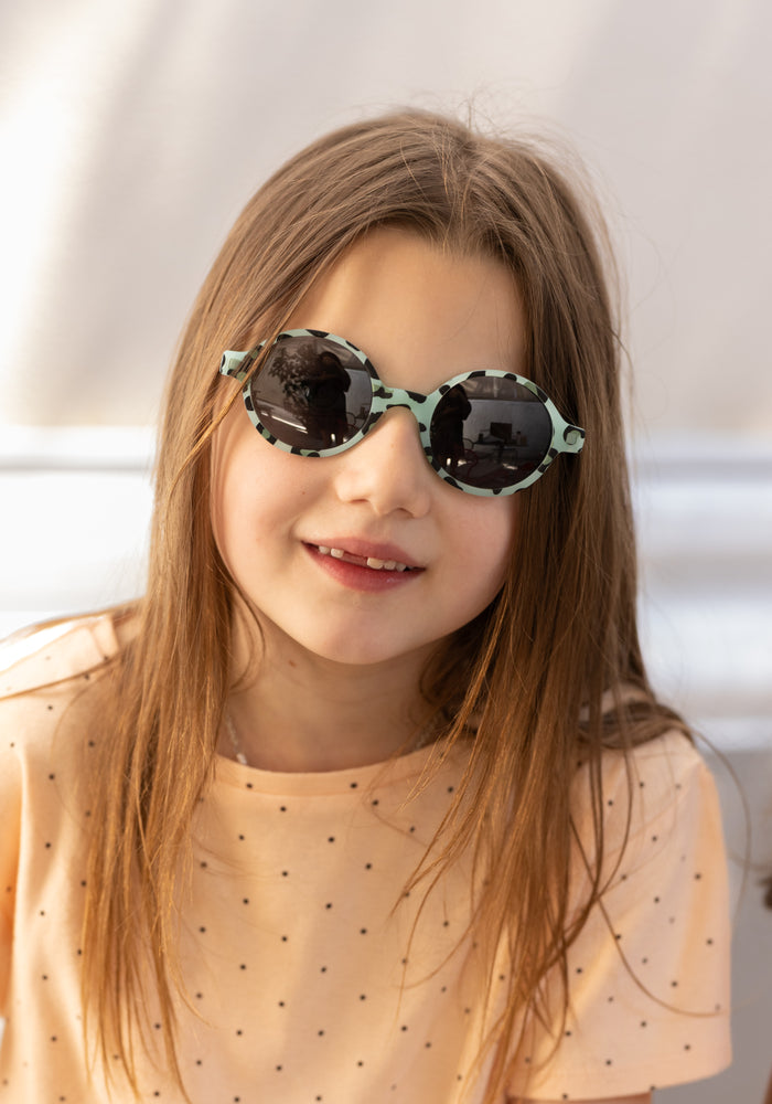 Ochelari de soare polarizați 4-9 ani - Round Green Leo