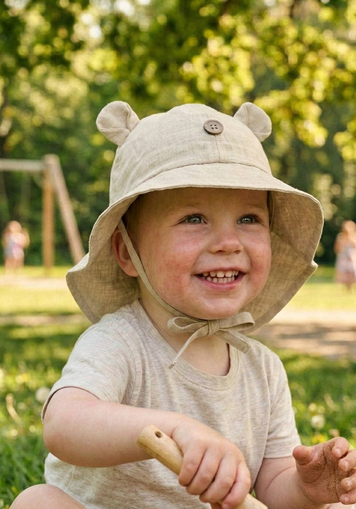 Pălărie ajustabilă Original din cânepă și bumbac - Teddy Bear Beach Dust