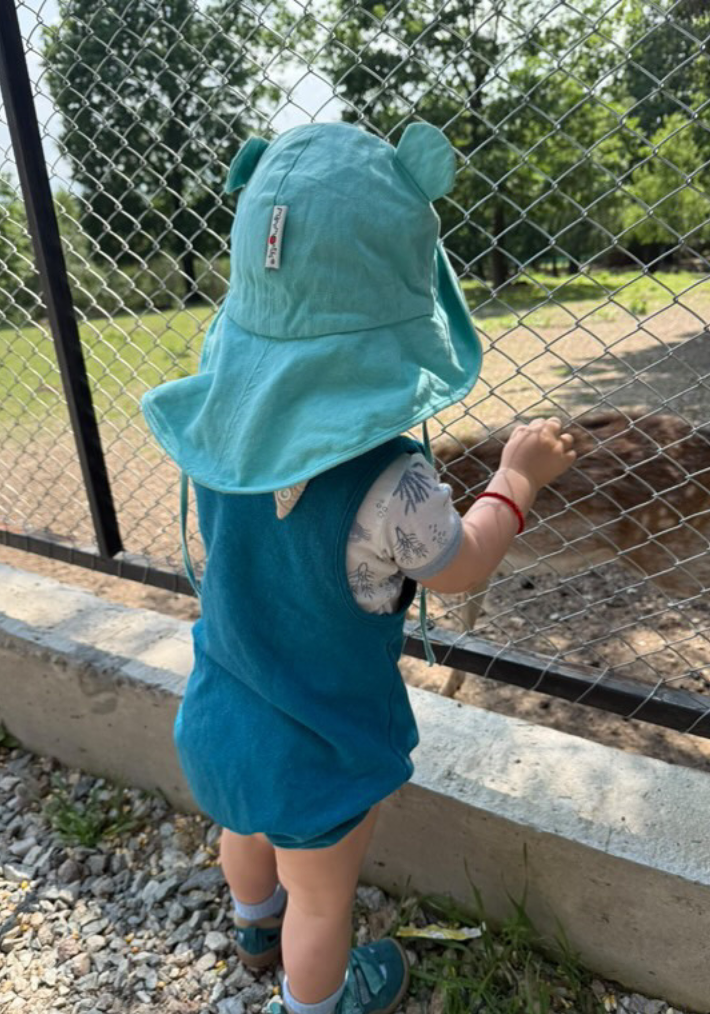 Pălărie ajustabilă Original din cânepă și bumbac - Teddy Bear Island Aqua