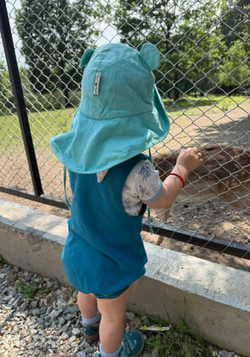 Pălărie ajustabilă Original din cânepă și bumbac - Teddy Bear Island Aqua