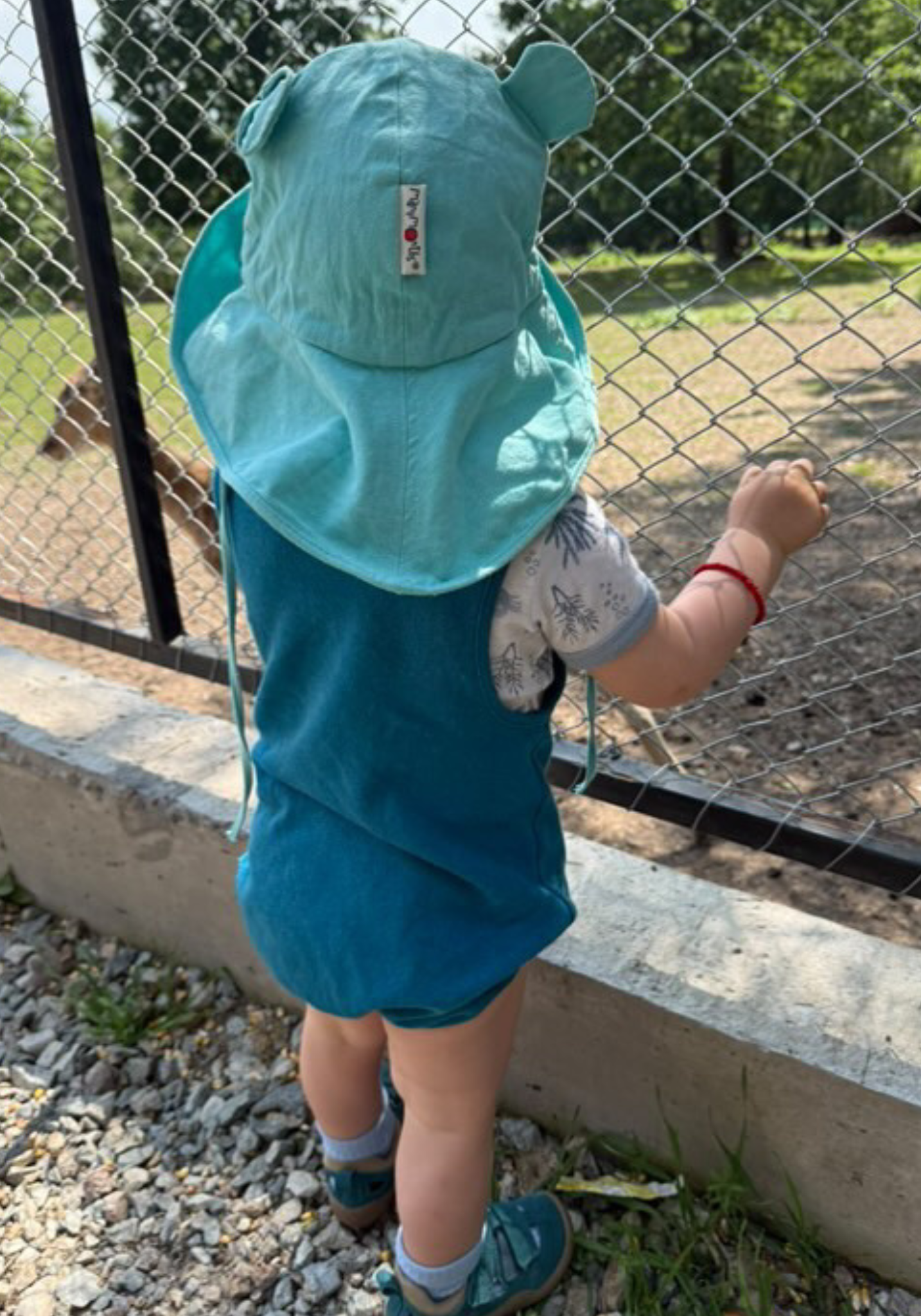 Pălărie ajustabilă Original din cânepă și bumbac - Teddy Bear Island Aqua