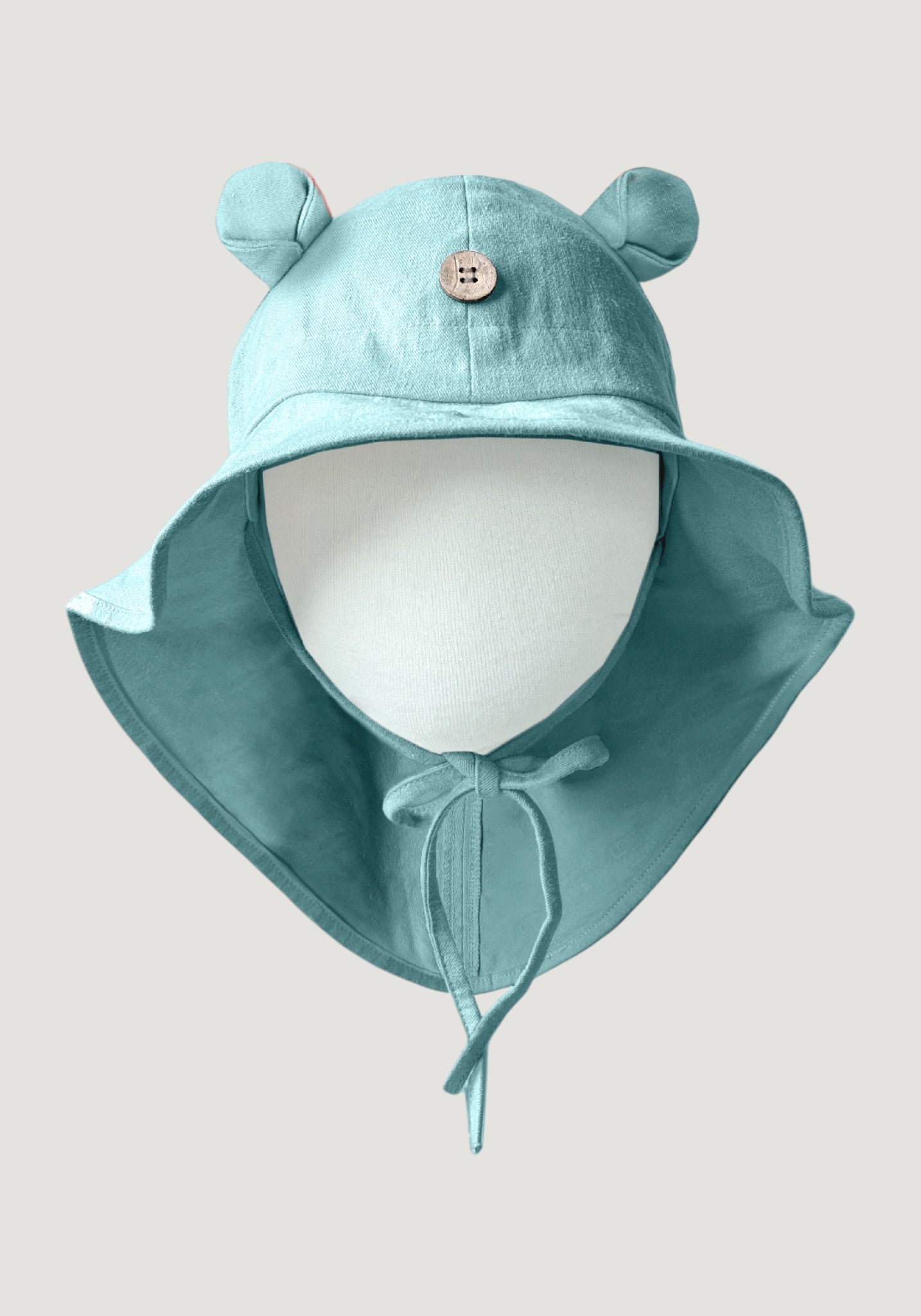 Pălărie ajustabilă Original din cânepă și bumbac - Teddy Bear Island Aqua