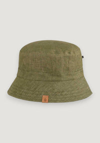 Pălărie bucket din in - Forest