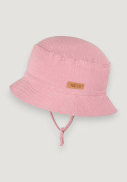 Pălărie bucket muselină dublă din bumbac - Mauve