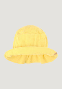 Pălărie din muselină dublă de bumbac - Banana Cream Pure Pure HipHip.ro