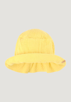 Pălărie din muselină dublă de bumbac - Banana Cream Pure Pure HipHip.ro