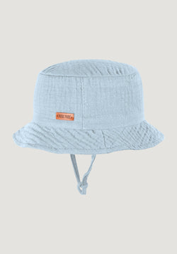 Pălărie din muselină dublă de bumbac - Light Blue Pure Pure HipHip.ro