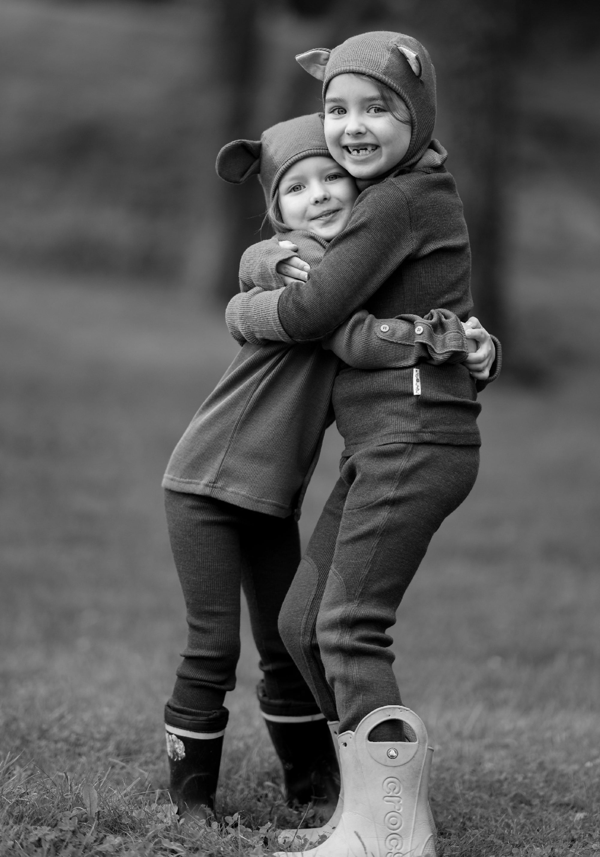 Pantaloni baggy din lână merinos - Joggers Garden Moss Green