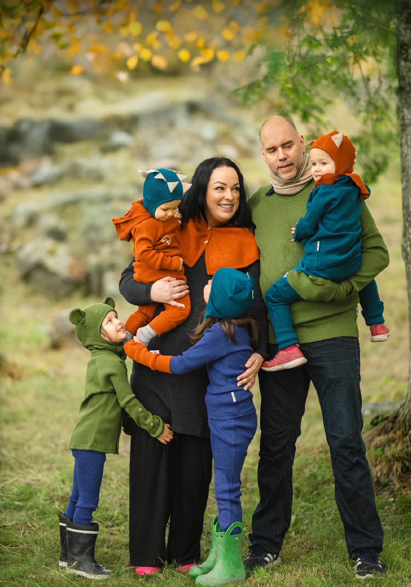 Pantaloni baggy din lână merinos - Joggers Twilight Blue