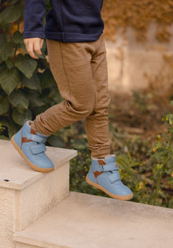 Pantaloni brushed din lână merinos - Warm Brown