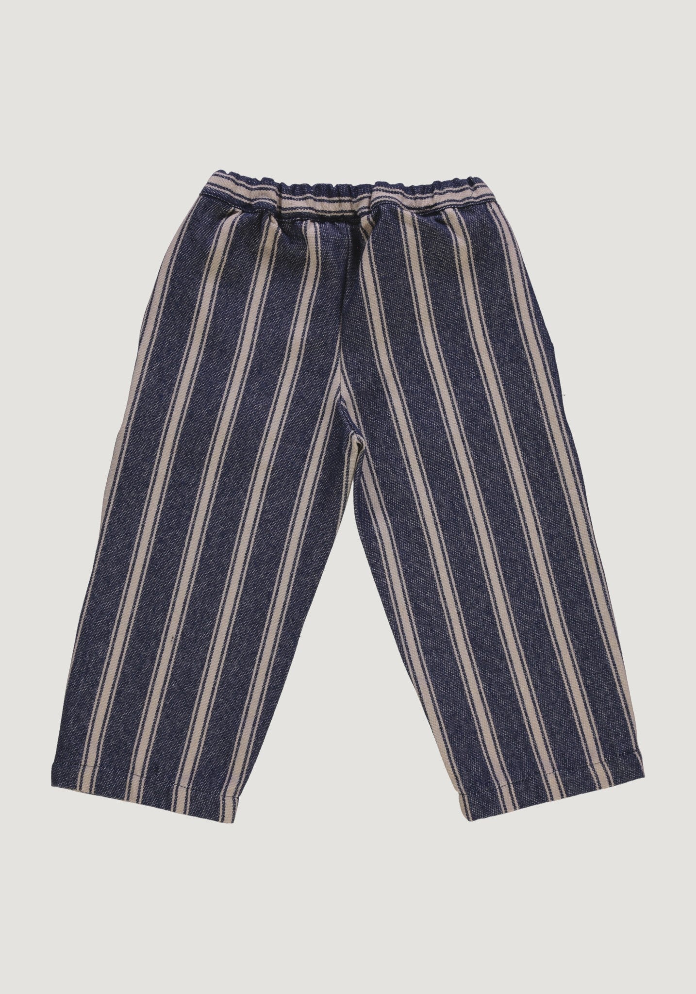 Pantaloni din canvas gros de bumbac - Pomelos Rayures Bleues