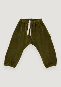 Pantaloni catifea din bumbac - Cannelle Fir Green 12 luni