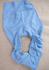 Pantaloni comozi seamless din lână merinos, mătase și bumbac - Sky Blue