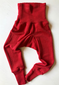 Pantaloni comozi seamless din lână merinos și mătase - Red Cosilana HipHip.ro