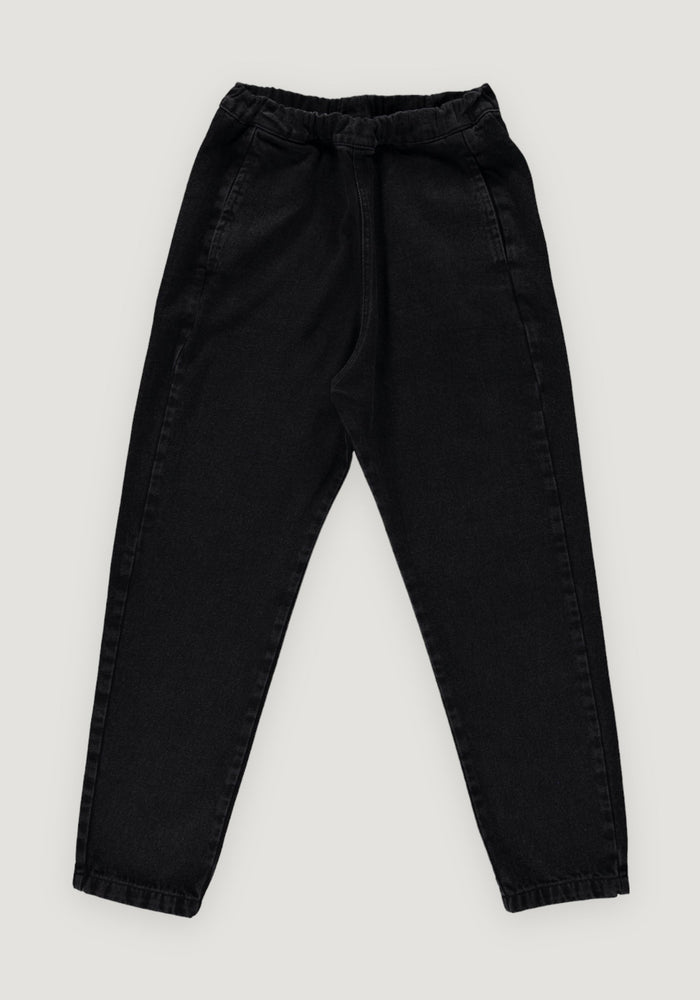 Pantaloni denim femei din bumbac - Coquelicot Noir Poudre Organic HipHip.ro