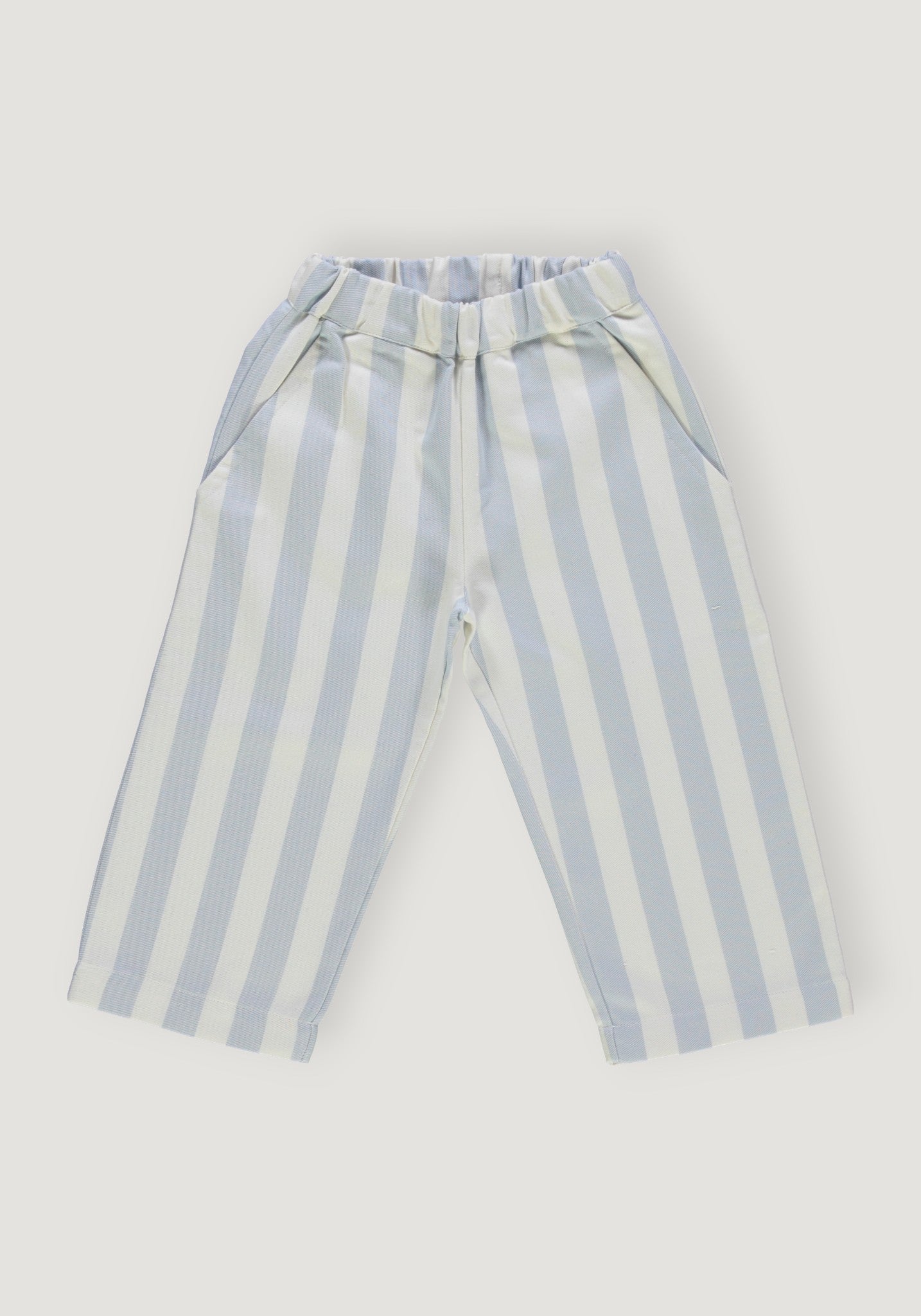 Pantaloni din bumbac - Coing Wide Blue/White Stripes
