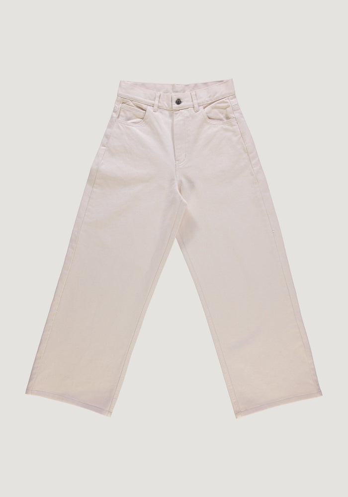 Blugi femei din bumbac - Bergenie Ankle Ecru